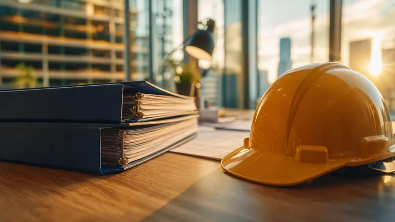 Payroll binders and a hard hat on a desk, Vermont Earned Sick Time Law