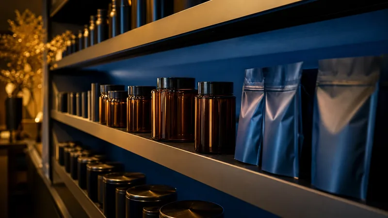 Minimal retail shelf of jars and pouches, How to Start a Cannabis Cultivation or Manufacturing Business in Vermont