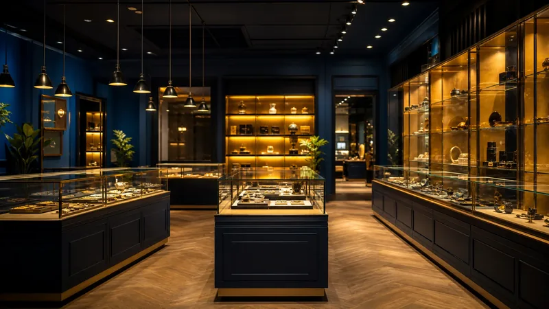 Licensed retail interior with glass display cases, Vermont Cannabis Local Control