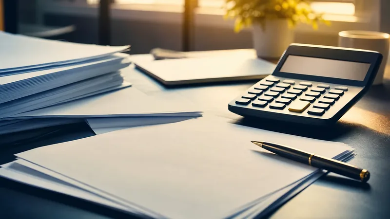 Tax forms and a calculator on a desk, Vermont Remote Seller Sales Tax